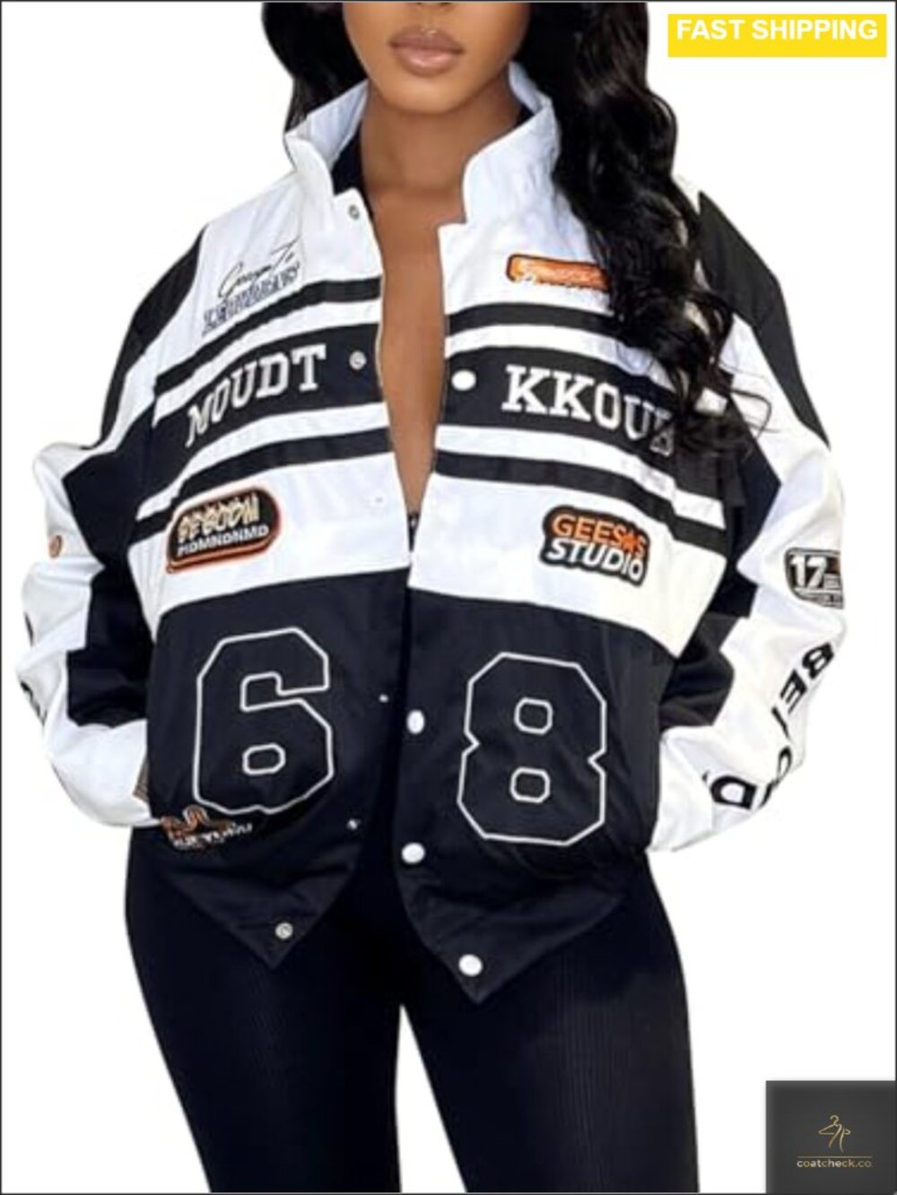 Varsity Jacket Convertible Detachable Letterman Cropped